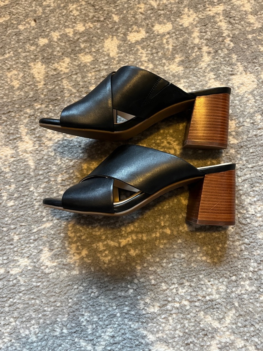 Cole Haan Black Crisscross Slip-On Mules - Picture 9 of 11